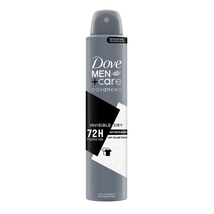 Dove Men advanced invisible dry 72h spray anti-amarillos anti-transpirante 200 ml vaporizador