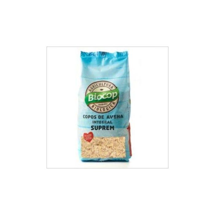 BIOCOP Copos de Avena Suprem Integrales Bio 500g, Avena Sueca de Suavidad Única, Alto en Fibra y Beta-glucanos para Porridge