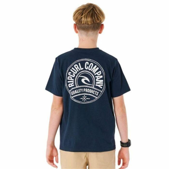 Camiseta de Manga Corta Infantil Rip Curl Stapler Azul marino 12 Años 3