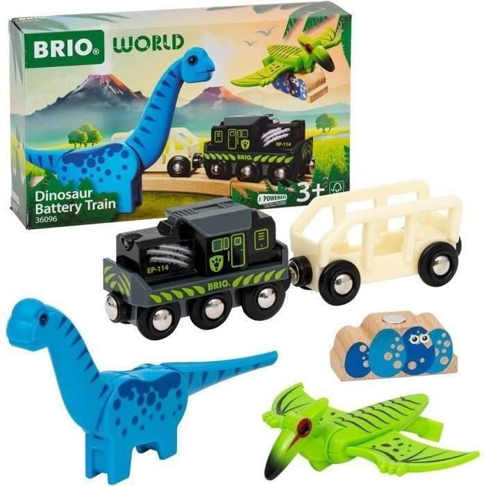 Tren con pilas de dinosaurio BRIO-7312350360967-Edades de 3 años en adelante Tren con pilas de dinosaurio BRIO-7312350360967-Edades de 3 años en adelante