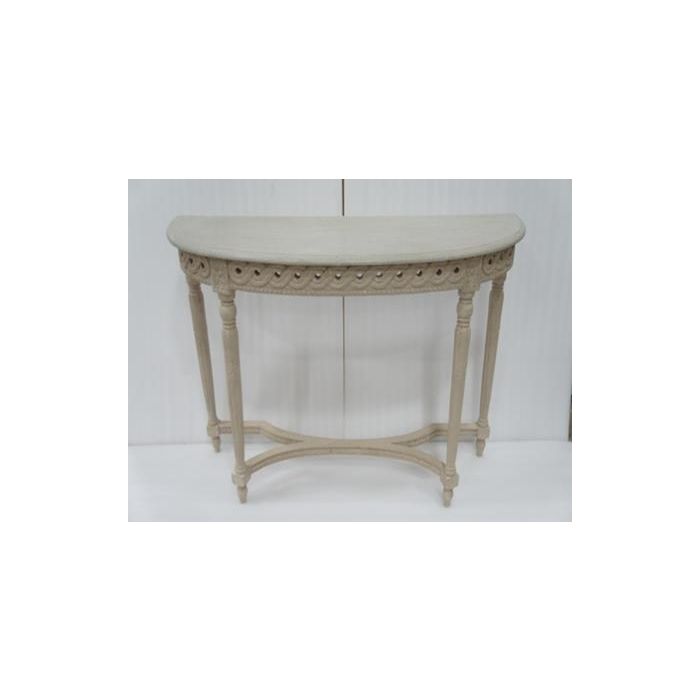 Consola Romantico DKD Home Decor Blanco Natural 38.1 x 82 x 114.3 cm