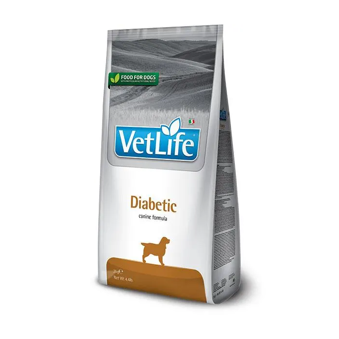Farmina Vet Life Dog Diabetic - Alimento para perros con diabetes, control de glucosa y peso, 2 kg
