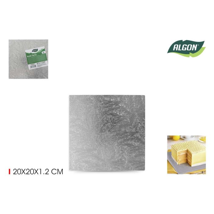 Algon Tabla para Tartas Cuadrada 20 cm de Madera (24 Unidades) Algon Tabla para Tartas Cuadrada 20 cm de Madera (24 Unidades)