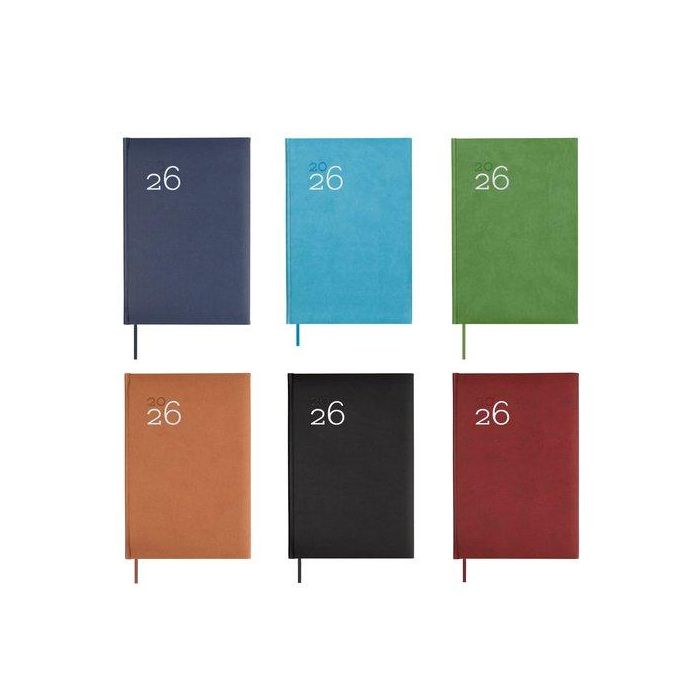 Agenda Anual (2026) Finocam Dynamic Milano Cosida Tapa Acolchada Y10 140X204 D/P Surtido De 8