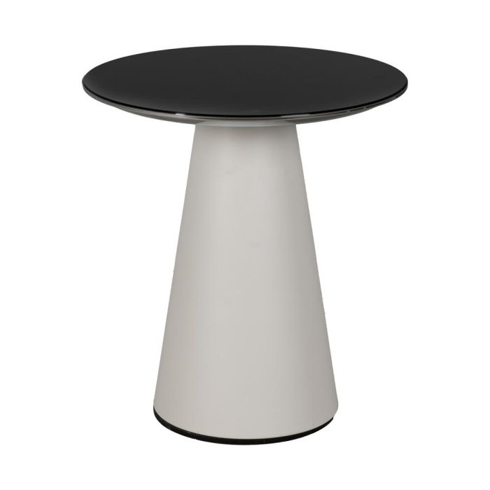 Mesita Blanco y Negro Metal Decoración 50 X 50 X 55 cm