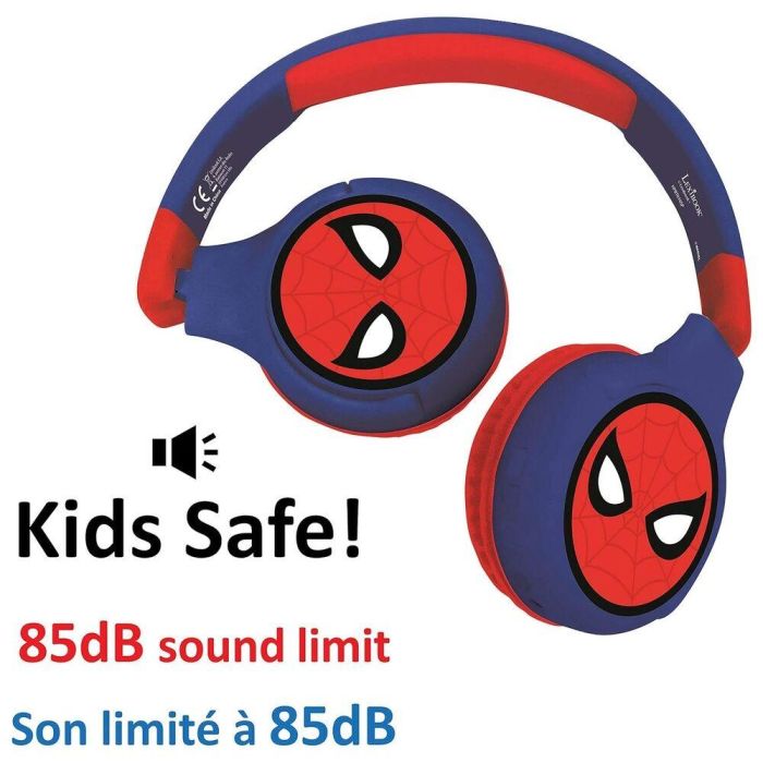 Lexibook Hpbt010Sp Auriculares Inalámbricos Bluetooth 5.0 para Niños | 2 en 1 con Cable Jack Extraíble | Diseño Spiderman 6 Lexibook Hpbt010Sp Auriculares Inalámbricos Bluetooth 5.0 para Niños | 2 en 1 con Cable Jack Extraíble | Diseño Spiderman 6