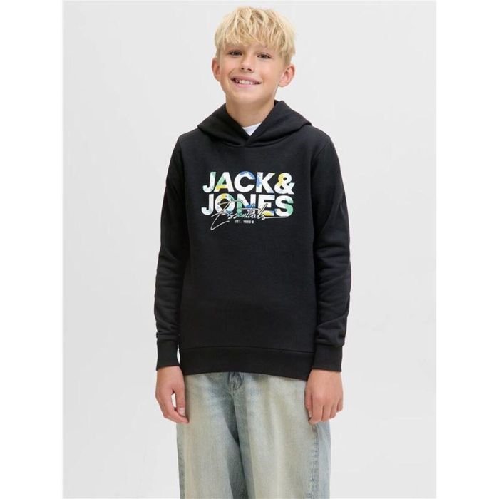 Sudadera con Capucha Niño Jack & Jones Jjgeplas Negro L 4 Sudadera con Capucha Niño Jack & Jones Jjgeplas Negro L 4