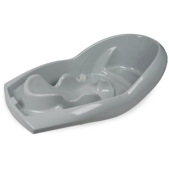 Thermobaby TUB LAGOON Bañera Evolutiva Bebé con Asiento Integrado 0-12 Meses para Recién Nacido y Niño Pequeño Gris 1