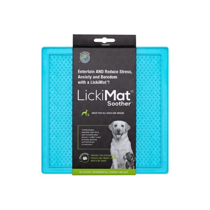 Lickimat Classic Soother Turquesa para Perros, Alfombrilla Interactiva para Mascotas Apáticas o Aburridas 1