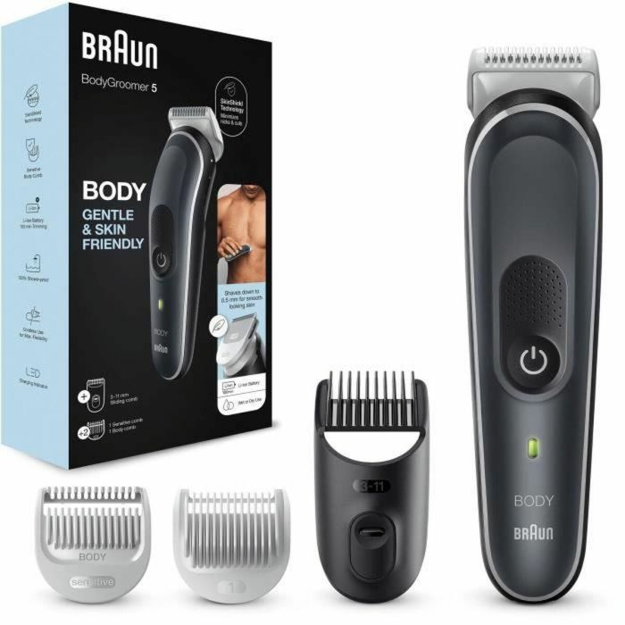 Braun Body Groomer 5 BG5340 Body Trimmer, con peine para zonas sensibles, gris/blanco 1 Braun Body Groomer 5 BG5340 Body Trimmer, con peine para zonas sensibles, gris/blanco 1