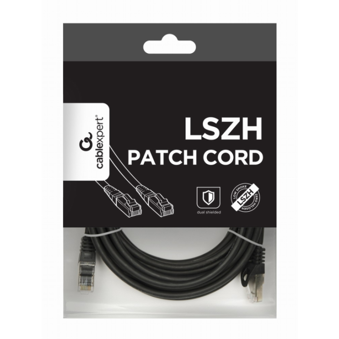 GEMBIRD PP6A-LSZHCU-BK-5M Cable de Red Negro Cat6a S/FTP (S-STP) de 5 Metros GEMBIRD PP6A-LSZHCU-BK-5M Cable de Red Negro Cat6a S/FTP (S-STP) de 5 Metros