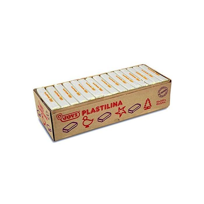 Jovi Plastilina Pastilla 350 gr Unicolor Blanco Caja 15 Ud
