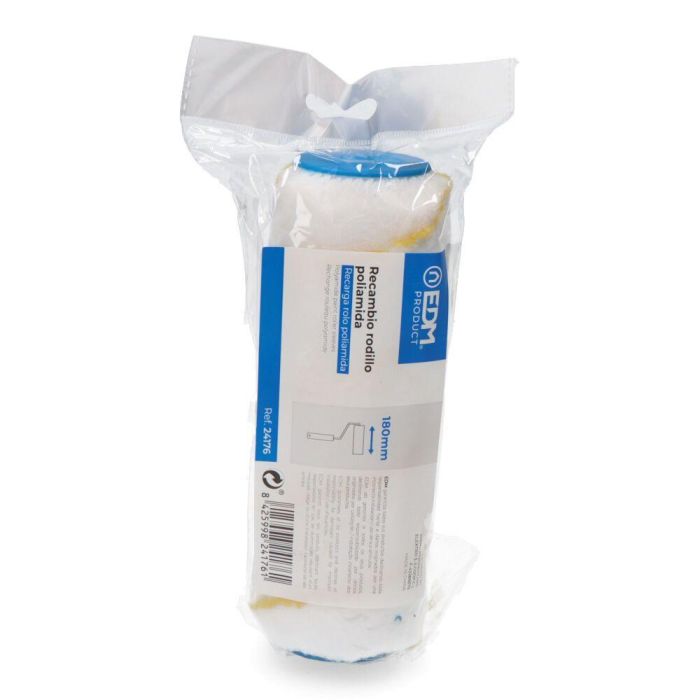 Edm Rodillo de poliamida de recambio 24161 18 cm para plásticos en paredes y techos