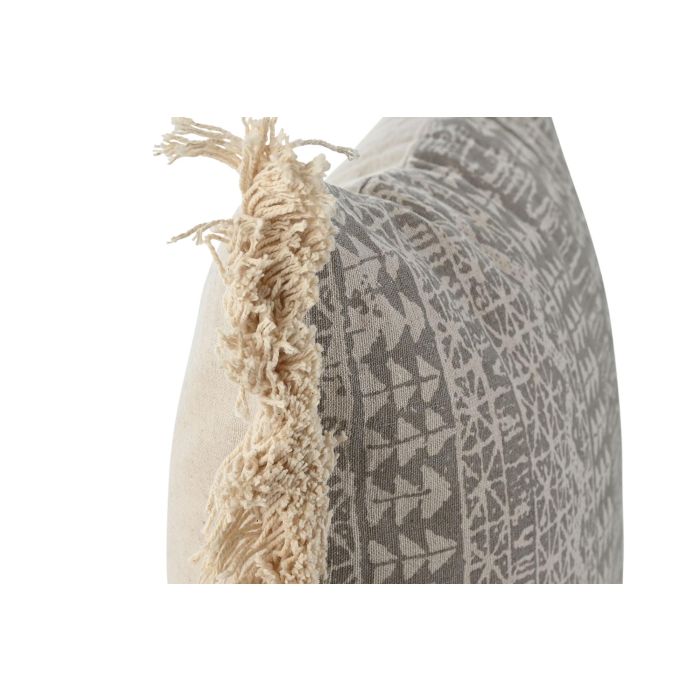 Cojin Boho DKD Home Decor Natural Gris 8 x 45 x 45 cm 1