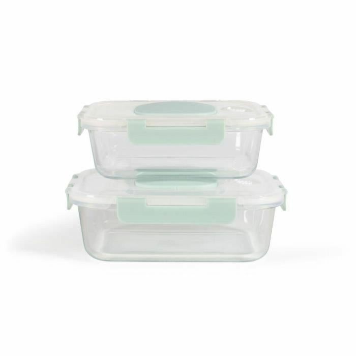 Livoo MEN404V Juego de 2 Recipientes para Vacío de Vidrio Borosilicato, Tapa de Plástico, 1.04L y 1.5L, Encajables Livoo MEN404V Juego de 2 Recipientes para Vacío de Vidrio Borosilicato, Tapa de Plástico, 1.04L y 1.5L, Encajables