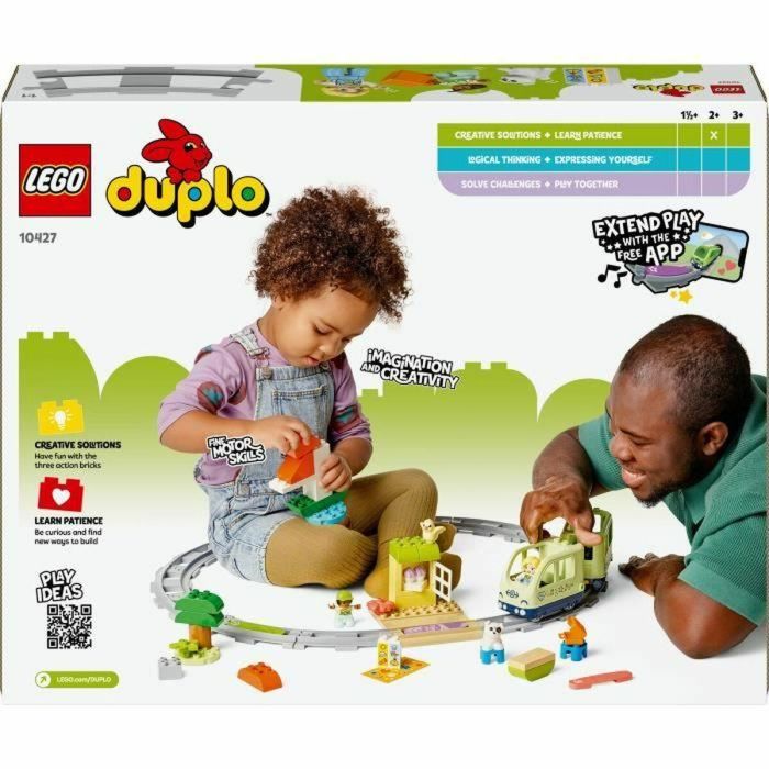 LEGO DUPLO My Town 10427 Tren de aventuras interactivo - Juguetes de aprendizaje temprano para niños de 2 años 1