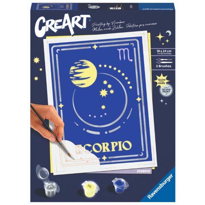 Ravensburger Kit Pintar Con Números Creart Serie Trend D Zodiac Escorpio