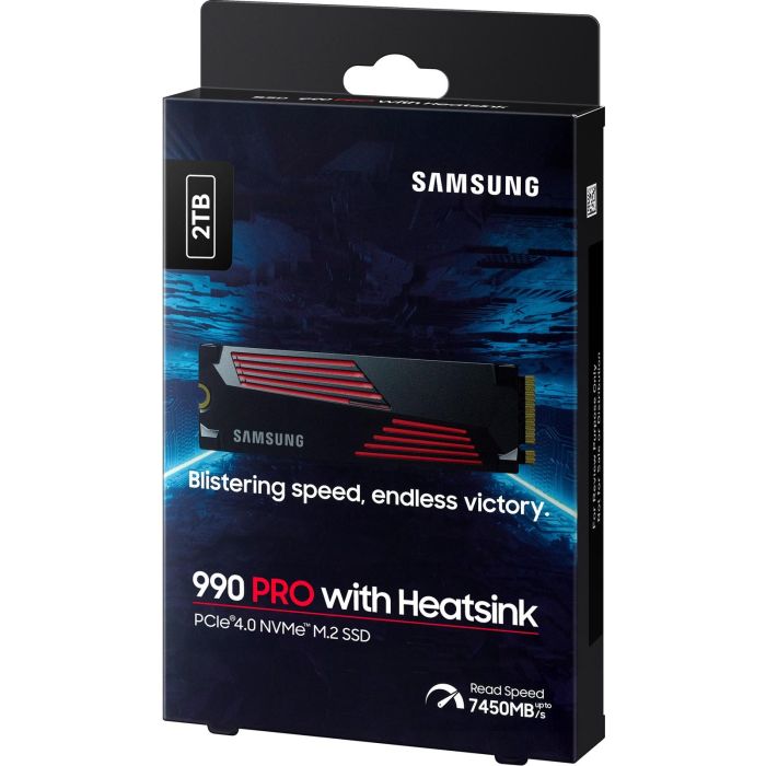 Samsung MZ-V9P2T0CW Disco SSD 990 PRO 2TB M.2 2280 PCIe 4.0 NVMe con Disipador de Calor Compatible PS5 y PC 10