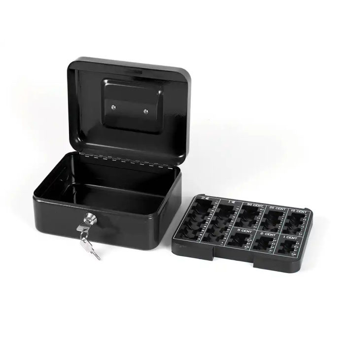 Q-connect Caja Fuertes 8/" 200x160x90 mm Negra con Portamonedas 3 Q-connect Caja Fuertes 8/" 200x160x90 mm Negra con Portamonedas 3