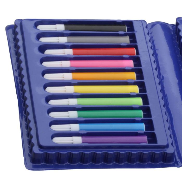 Createur de Genie Estuche con 25 Piezas: 10 Rotuladores, 6 Lápices, 6 Plastidecores, Goma, Sacapuntas y Lápiz 4