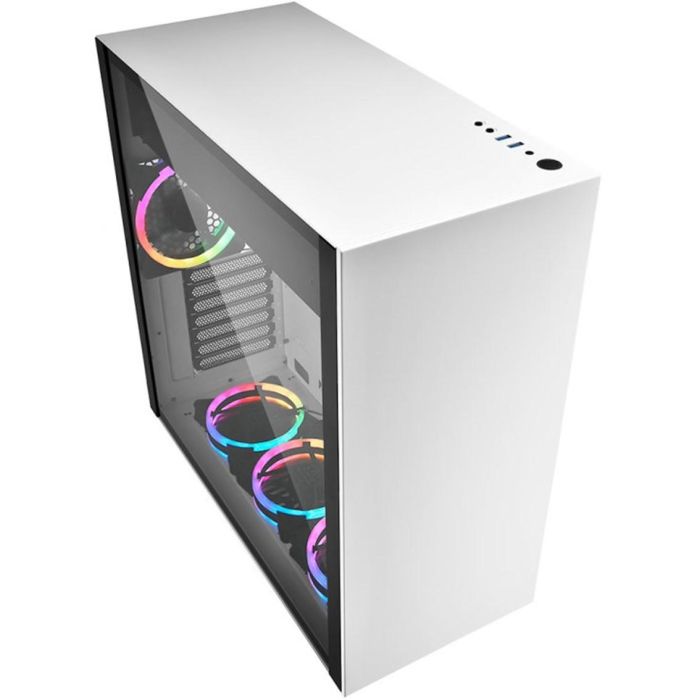 Sharkoon Pure Steel RGB Semitorre ATX Blanca con Panel de Vidrio Templado y Diseño Minimalista 1