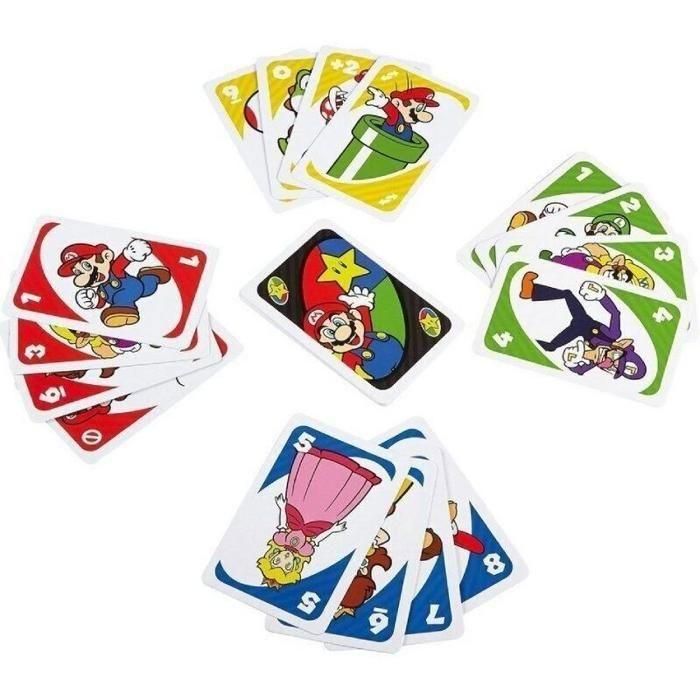 Mattel Juego de Cartas Uno Super Mario Bros. para 2-10 Jugadores, Edad 5+ (Español/Portugués) 5 Mattel Juego de Cartas Uno Super Mario Bros. para 2-10 Jugadores, Edad 5+ (Español/Portugués) 5