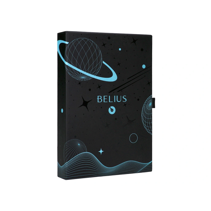 Belius Roller Space B y Funda de Similpiel, Minimalista Azul Tinta Azul, Punta 0.7 mm 2