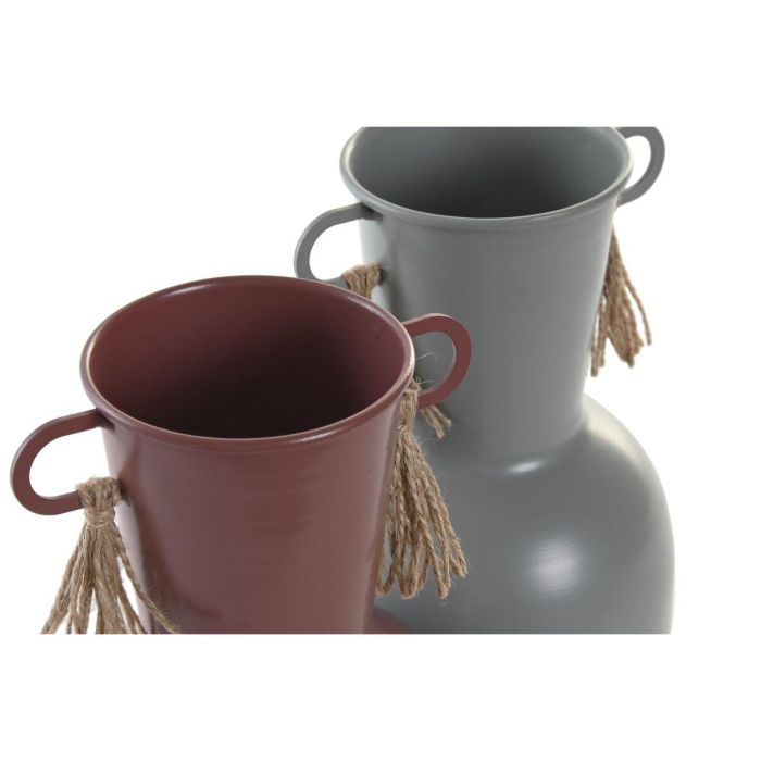 Jarron Boho DKD Home Decor Terracota Gris 13 x 24 x 14 cm (2 Unidades) 1 Jarron Boho DKD Home Decor Terracota Gris 13 x 24 x 14 cm (2 Unidades) 1