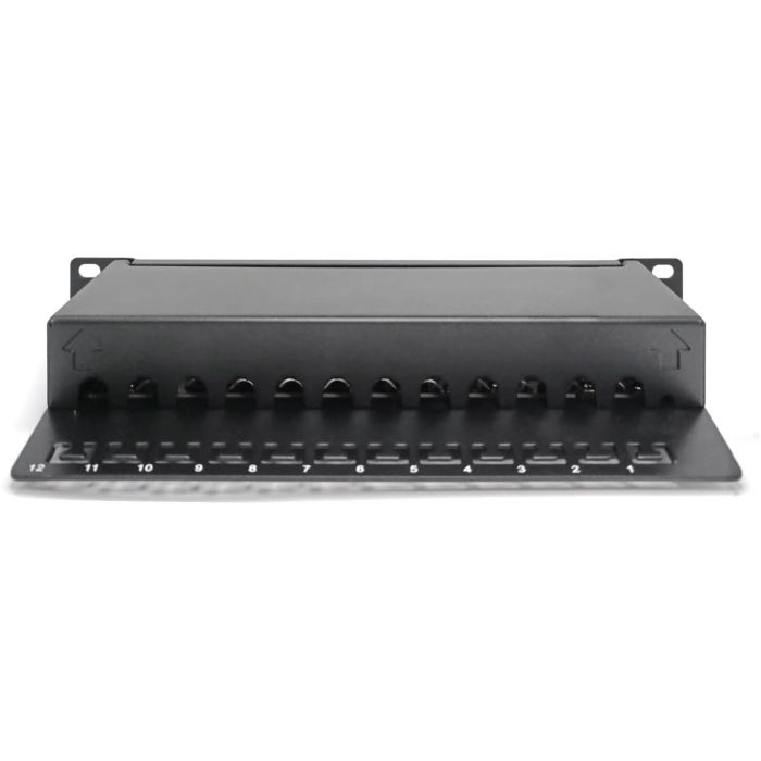 Digitus Panel de Conexión Cat.6A Apantallado, 12 Puertos 1U, 10", Negro 3