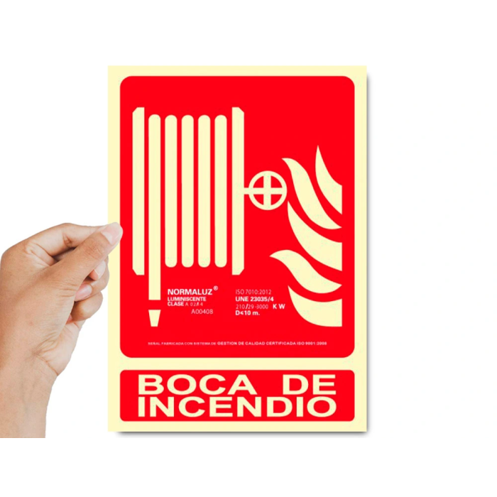 Archivo 2000 Pictograma Boca de Incendio PVC Rojo Luminiscente 210x300 mm 2