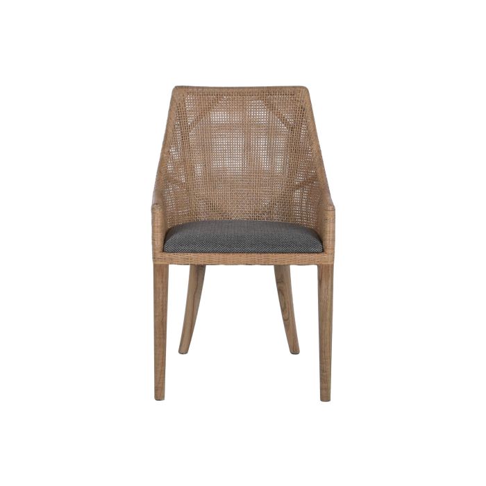 DKD Home Decor Silla Gris Marrón 52x88x51 cm Mindi Poliéster 1