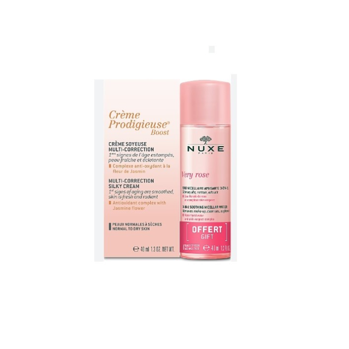 Nuxe Creme Prodigieuse Boost Silky Cream 40 mL + Gratis Very Rose Micellar Water 40 mL