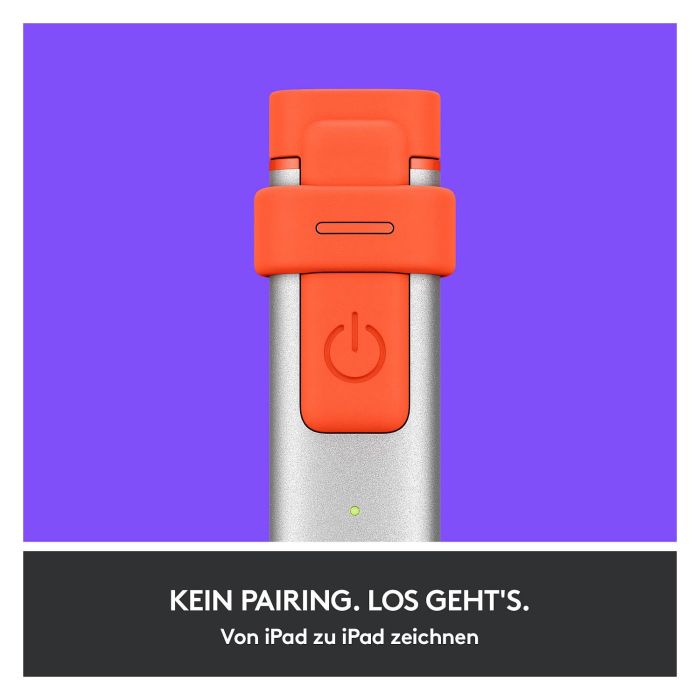 Logitech Lápiz Electrónico Crayon para iPad, Naranja 3