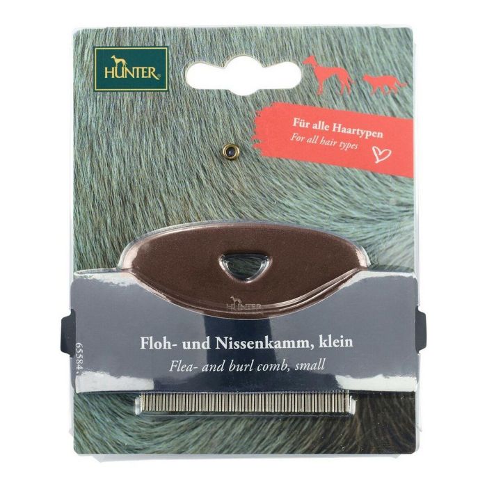 Hunter Cepillo para Pulgas y Liendres Talla S para Perros y Gatos, Elimina Parásitos y Facilita el Aseo