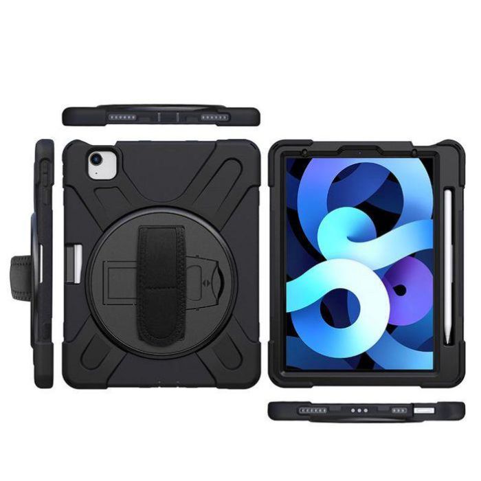 eSTUFF iPad Air 11 2025/2024 CHICAGO Full Body Defender Case with built-in screen protector - Black eSTUFF iPad Air 11 2025/2024 CHICAGO Full Body Defender Case with built-in screen protector - Black