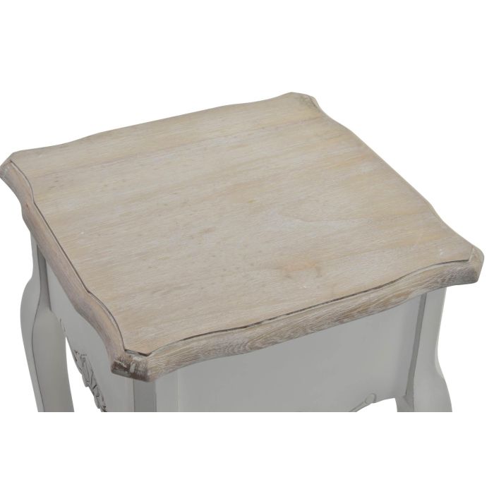DKD Home Decor Versalles3 Mesita Auxiliar Tradicional Abeto Blanco Natural 35 x 80 x 35 cm Set de 2 3