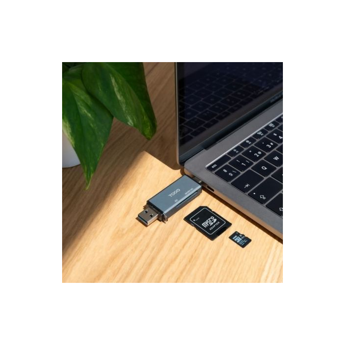 Lector de Tarjetas Externo TooQ TQR-3001G/ USB 3.0 y USB Tipo-C 1 Lector de Tarjetas Externo TooQ TQR-3001G/ USB 3.0 y USB Tipo-C 1