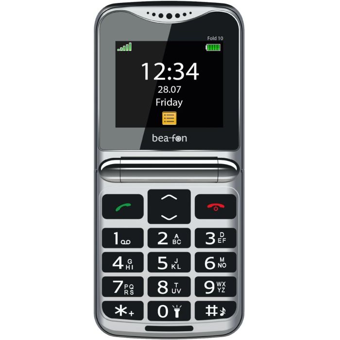 Bea-Fon Fold 10 LTE Teléfono Concha para Mayores 4G, Pantalla 2.2", Dual SIM, 1000 mAh, Negro