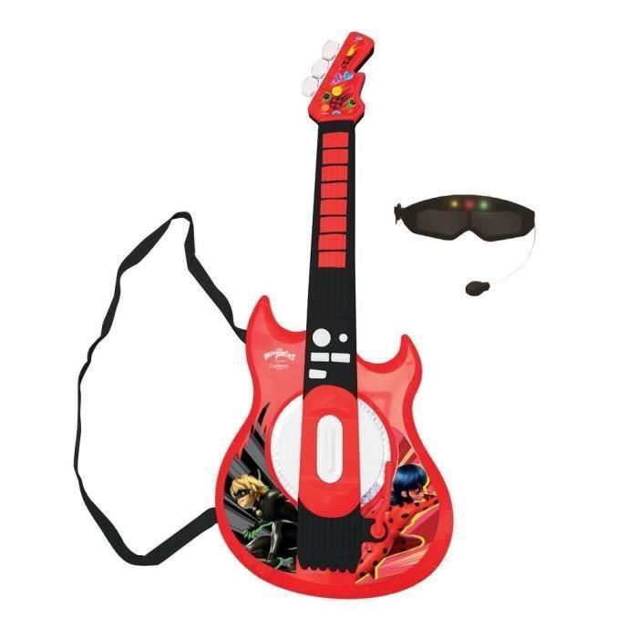 MIRACULOUS - Guitarra electrónica luminosa con gafas equipada con micrófono MIRACULOUS - Guitarra electrónica luminosa con gafas equipada con micrófono