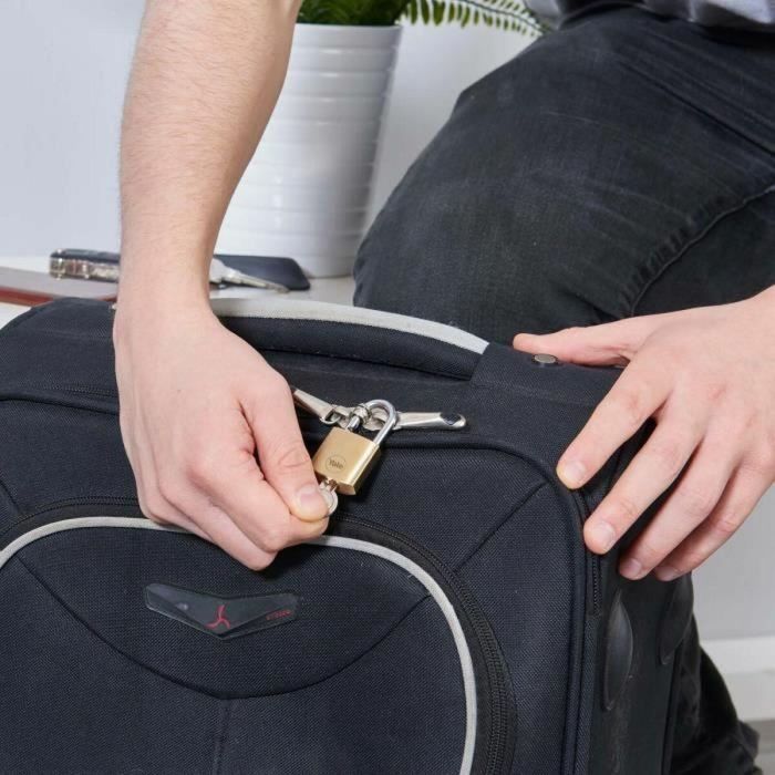 Yale Candado Y110B/20/111/4 de Latón con Arco de Acero de 20mm y 3 Llaves 3