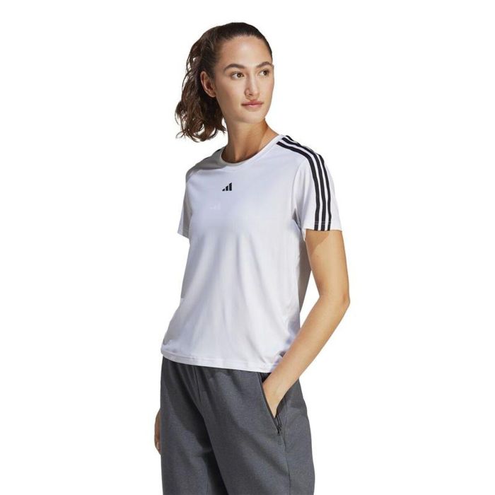 Camiseta de Manga Corta Mujer Adidas IC5040 Blanco (S) 6