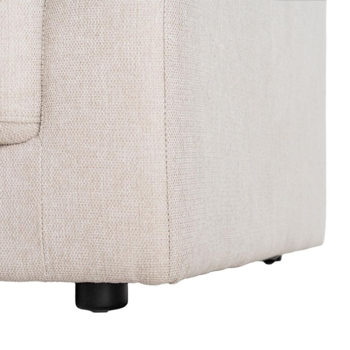 Sofá 3 Plazas Crema Tejido-Madera 210 X 96 X 86 cm