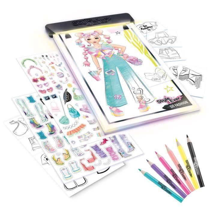 Fashion designer light-up pad crea combinaciones de atuendos con las plantillas e ilumina tus diseños de moda! 25x5x27 cm 1 Fashion designer light-up pad crea combinaciones de atuendos con las plantillas e ilumina tus diseños de moda! 25x5x27 cm 1