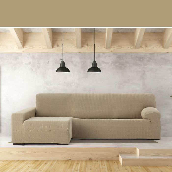 Funda para chaise longue de brazo largo izquierdo Eysa JAZ Beige 180 x 120 x 360 cm 5