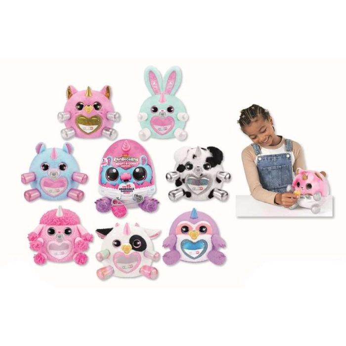 Peluche rainborcorns animales con cuerno de unicornio en huevo 2 Peluche rainborcorns animales con cuerno de unicornio en huevo 2