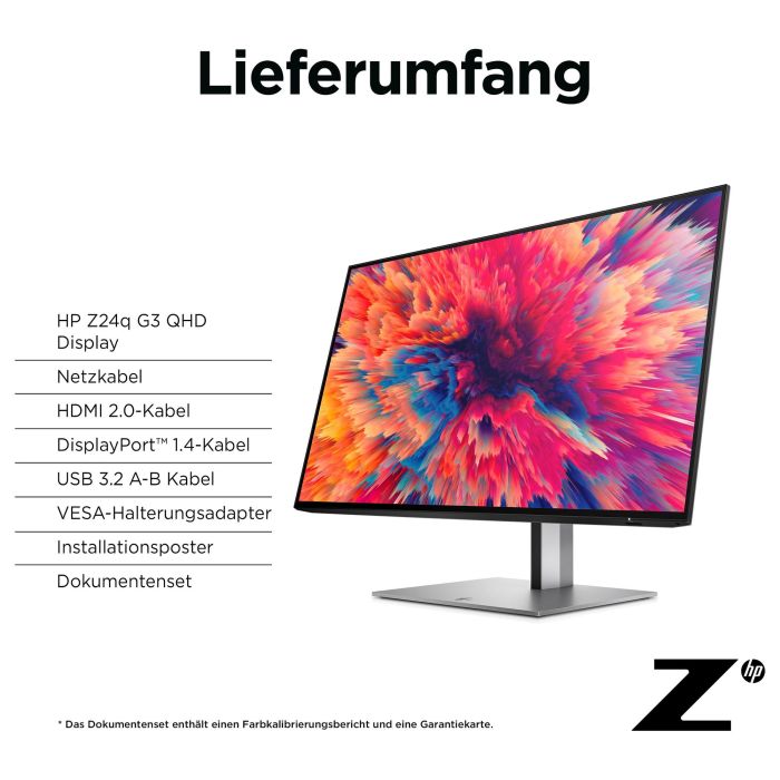 HP Monitor Z24q G3 23.8" QHD 2560x1440 IPS 5ms VESA Plata 4