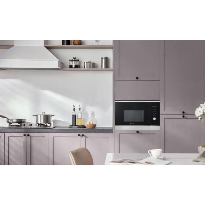 Continental Edison CEMO25GINES Microondas de empotrar, Acero inoxidable negro, 25L, L59,5 x H38,8 x D40,1 cm 4 Continental Edison CEMO25GINES Microondas de empotrar, Acero inoxidable negro, 25L, L59,5 x H38,8 x D40,1 cm 4