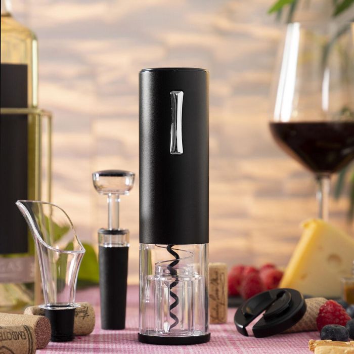 Sacacorchos Eléctrico Recargable con Accesorios para Vino Corklux InnovaGoods Sacacorchos Eléctrico Recargable con Accesorios para Vino Corklux InnovaGoods