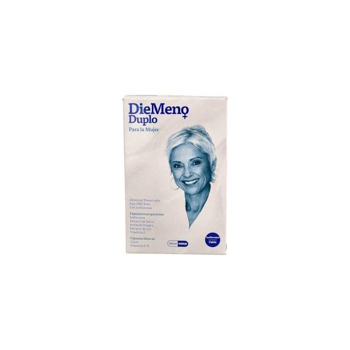 ALMOND Diemeno Duplo Menopausia 30 Cápsulas Blancas y 30 Transparente con Isoflavonas de Soja y Salvia