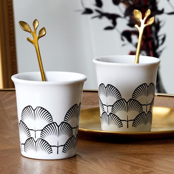 Home Deco Factory Lounge Juego de 4 Cucharas de Café Acero Inoxidable Doradas 11,8x2,3 cm 4